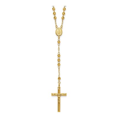 14K Yellow Gold Rosary Necklace