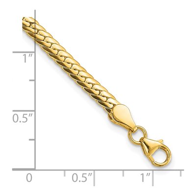 14K Yellow Gold Curb Link Bracelet, 7.5 in – view 4