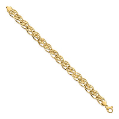 14K Yellow Gold Fancy Link Bracelet – view 3