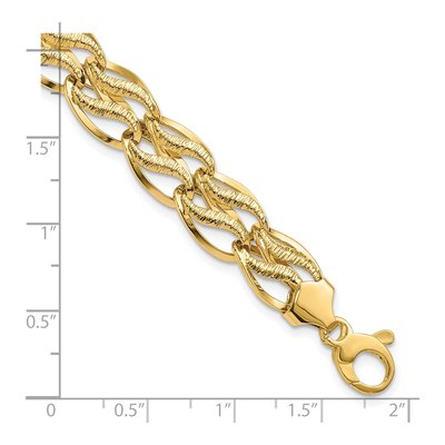 14K Yellow Gold Fancy Link Bracelet – view 5
