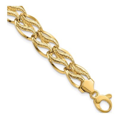 14K Yellow Gold Fancy Link Bracelet