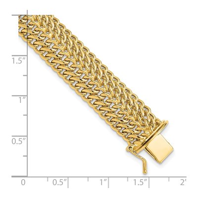 14K Yellow Gold Fancy Link Bracelet, 7.5 in – view 4