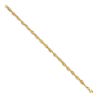 14K Yellow Gold Twisted Oval Link Bracelet – view 2
