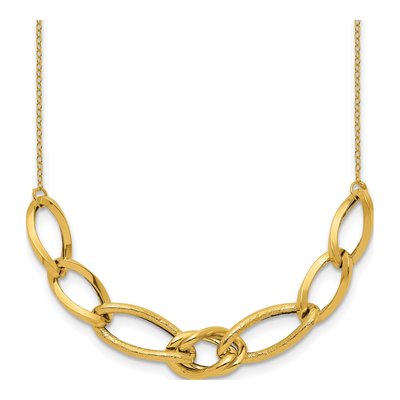 14K Yellow Gold Fancy Link Necklace