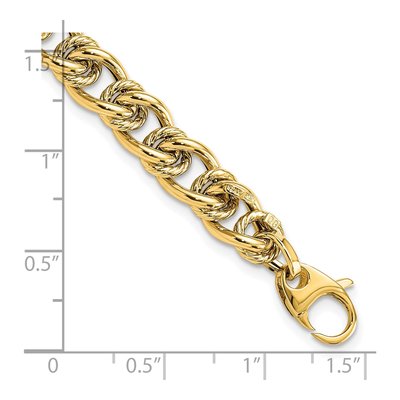 14K Yellow Gold Fancy Link Bracelet – view 4