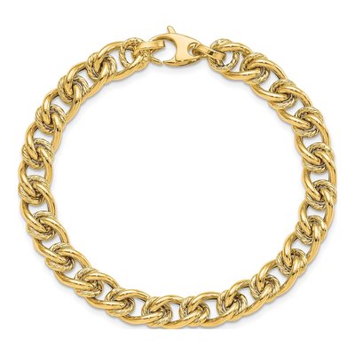 14K Yellow Gold Fancy Link Bracelet – view 5