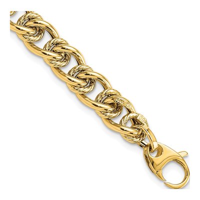 14K Yellow Gold Fancy Link Bracelet