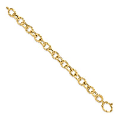 14K Yellow Gold Oval Cable Link Bracelet – view 2
