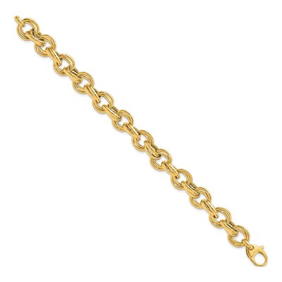 14K Yellow Gold Fancy Double Link Bracelet – view 2
