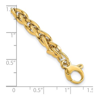 14K Yellow Gold Fancy Link Bracelet – view 4