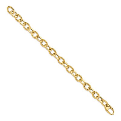 14K Yellow Gold Fancy Oval Link Bracelet – view 3