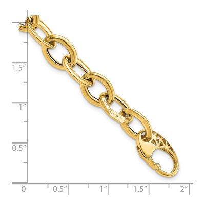 14K Yellow Gold Fancy Oval Link Bracelet – view 4