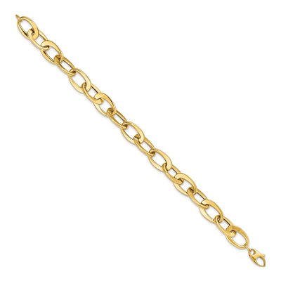 14K Yellow Gold Fancy Cable Link Bracelet – view 3