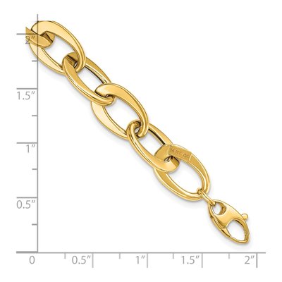 14K Yellow Gold Fancy Cable Link Bracelet – view 4