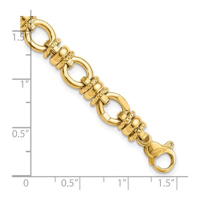 14K Yellow Gold Fancy Link Bracelet – view 5