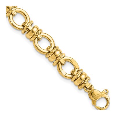 14K Yellow Gold Fancy Link Bracelet