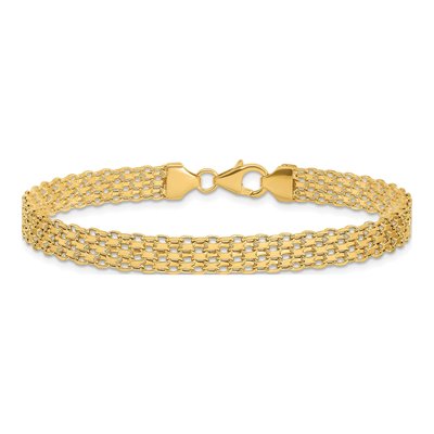 14K Yellow Gold Fancy Bismark Link Bracelet – view 3