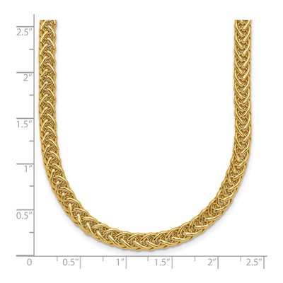 14K Yellow Gold 4.3mm Hollow Braided Fancy Link Chain – view 4