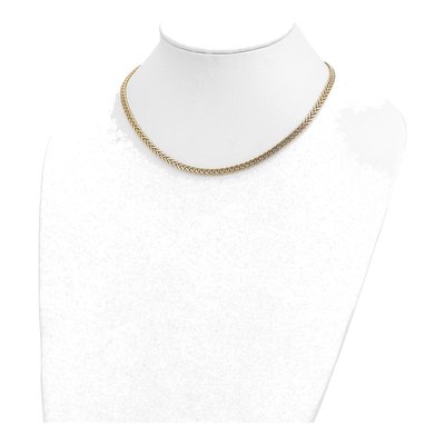 14K Yellow Gold 4.3mm Hollow Braided Fancy Link Chain – view 5