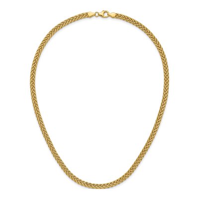 14K Yellow Gold 4.3mm Hollow Braided Fancy Link Chain – view 6