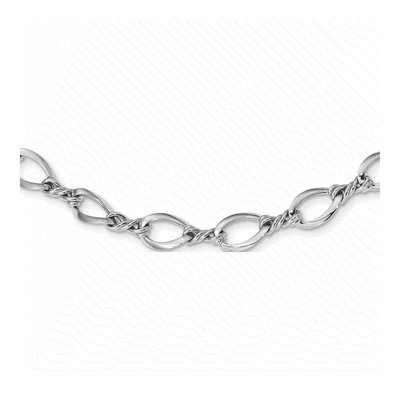 14K White Gold 8.3mm Fancy Open Link Chain