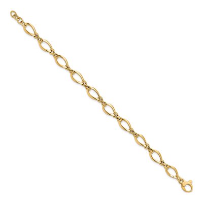 14K Yellow Gold Fancy Twisted Link Bracelet – view 3