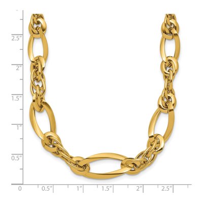 14K Yellow Gold 9.7mm Fancy Open Link Chain – view 4