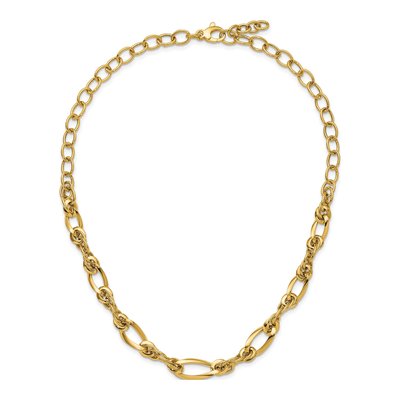 14K Yellow Gold 9.7mm Fancy Open Link Chain – view 5
