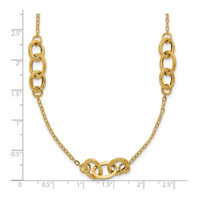 14K Yellow Gold Fancy Oval Link Necklace – view 4
