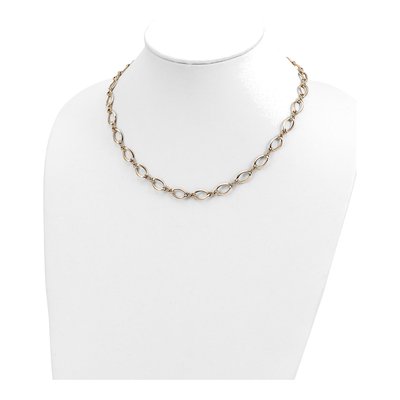 14K Yellow Gold 13.5mm Twisted Fancy Oval Open Link Chain – view 5