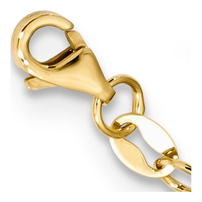 14K Yellow Gold Textured Fancy Link Necklace – view 4