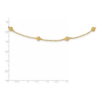 14K Yellow Gold 7-Station Ball Necklace – view 3