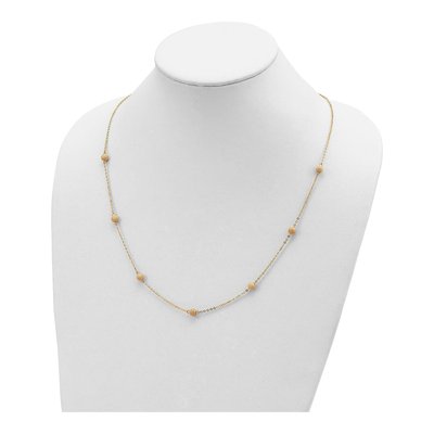 14K Yellow Gold 7-Station Ball Necklace – view 4