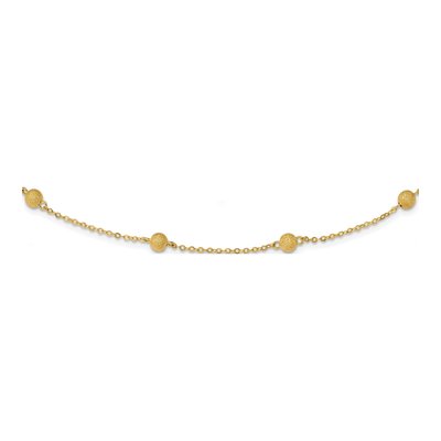14K Yellow Gold 7-Station Ball Necklace