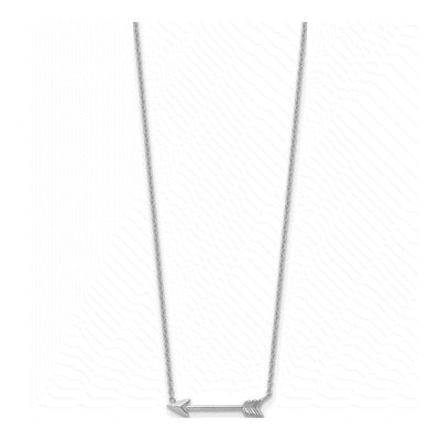14K White Gold Arrow Necklace – view 3