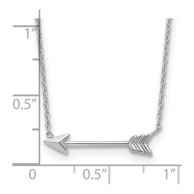 14K White Gold Arrow Necklace – view 4