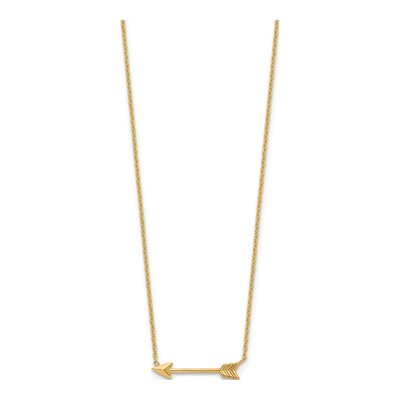 14K Yellow Gold Arrow Necklace – view 3