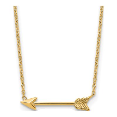 14K Yellow Gold Arrow Necklace