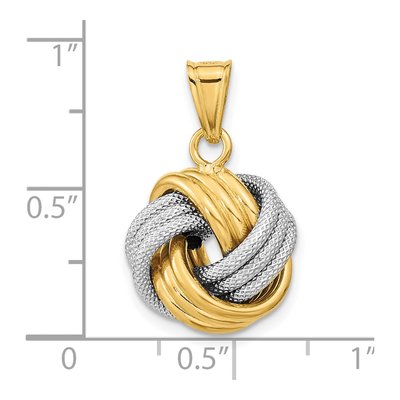 14K Two-Tone Gold Love Knot Pendant – view 4