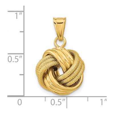 14K Yellow Gold Love Knot Pendant – view 3