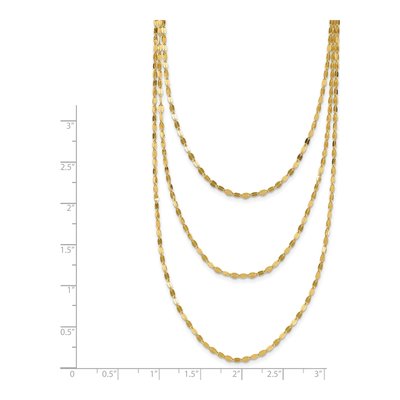 14K Yellow Gold Triple Strand Bib Necklace – view 4