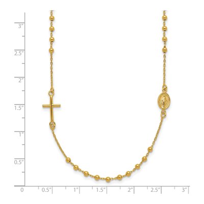 14K Yellow Gold Rosary Necklace – view 4