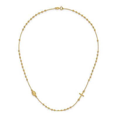 14K Yellow Gold Rosary Necklace – view 6