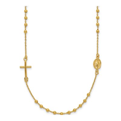 14K Yellow Gold Rosary Necklace