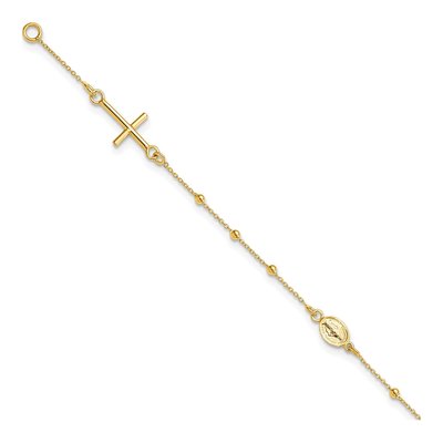 14K Yellow Gold Rosary Bracelet