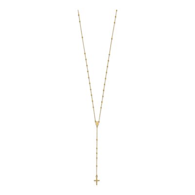 14K Yellow Gold 24-inch Rosary Necklace – view 3