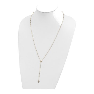 14K Yellow Gold 24-inch Rosary Necklace – view 5