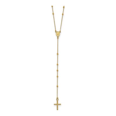 14K Yellow Gold 24-inch Rosary Necklace