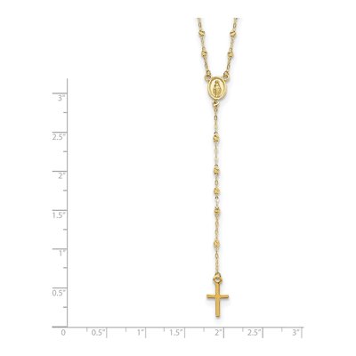 14K Yellow Gold Rosary Necklace – view 6