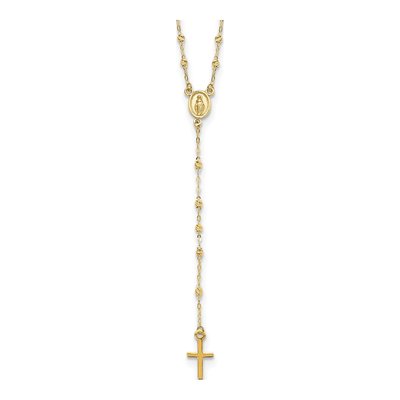 14K Yellow Gold Rosary Necklace